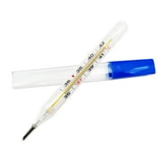 Thermometer for Adults,Easy Read Glass Mercury Thermometer,Triangular Bar Oral Thermometer For Adult,Blue